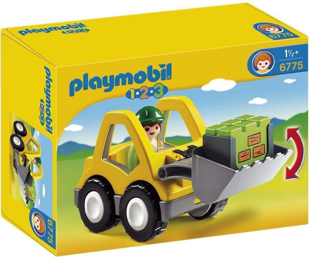 Playmobil 1.2.3 Excavadora De Rueda Colores 6775-0