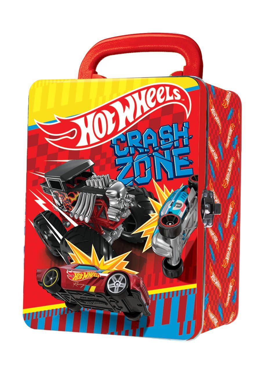 Caja Metalica Portautos Hotwheels Crash Zone-0