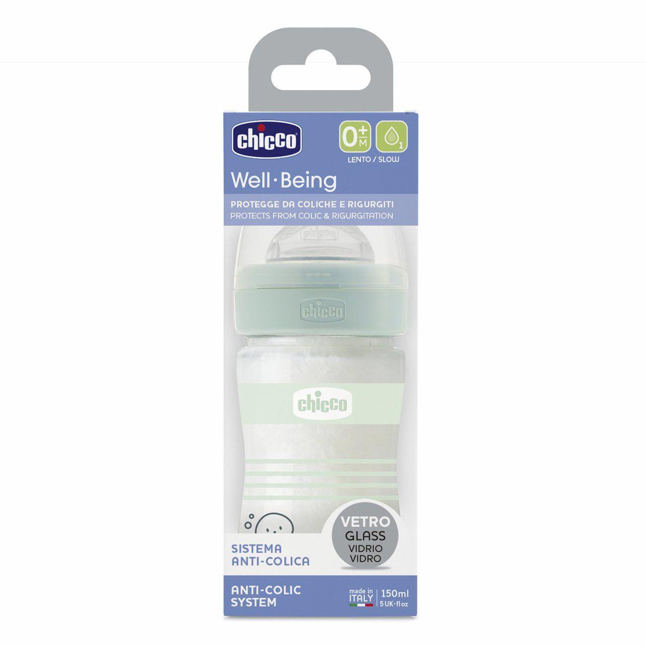 Mamadera Well Being Vetro Glass 150 Ml Chicco-2