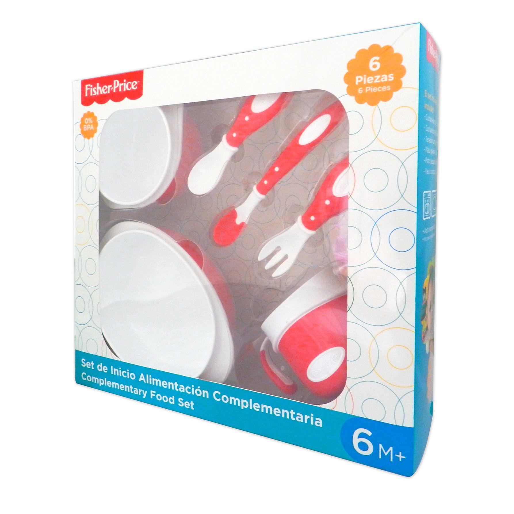 Set de Inicio Alimentación Fisher Price 6 Piezas Rojo-0