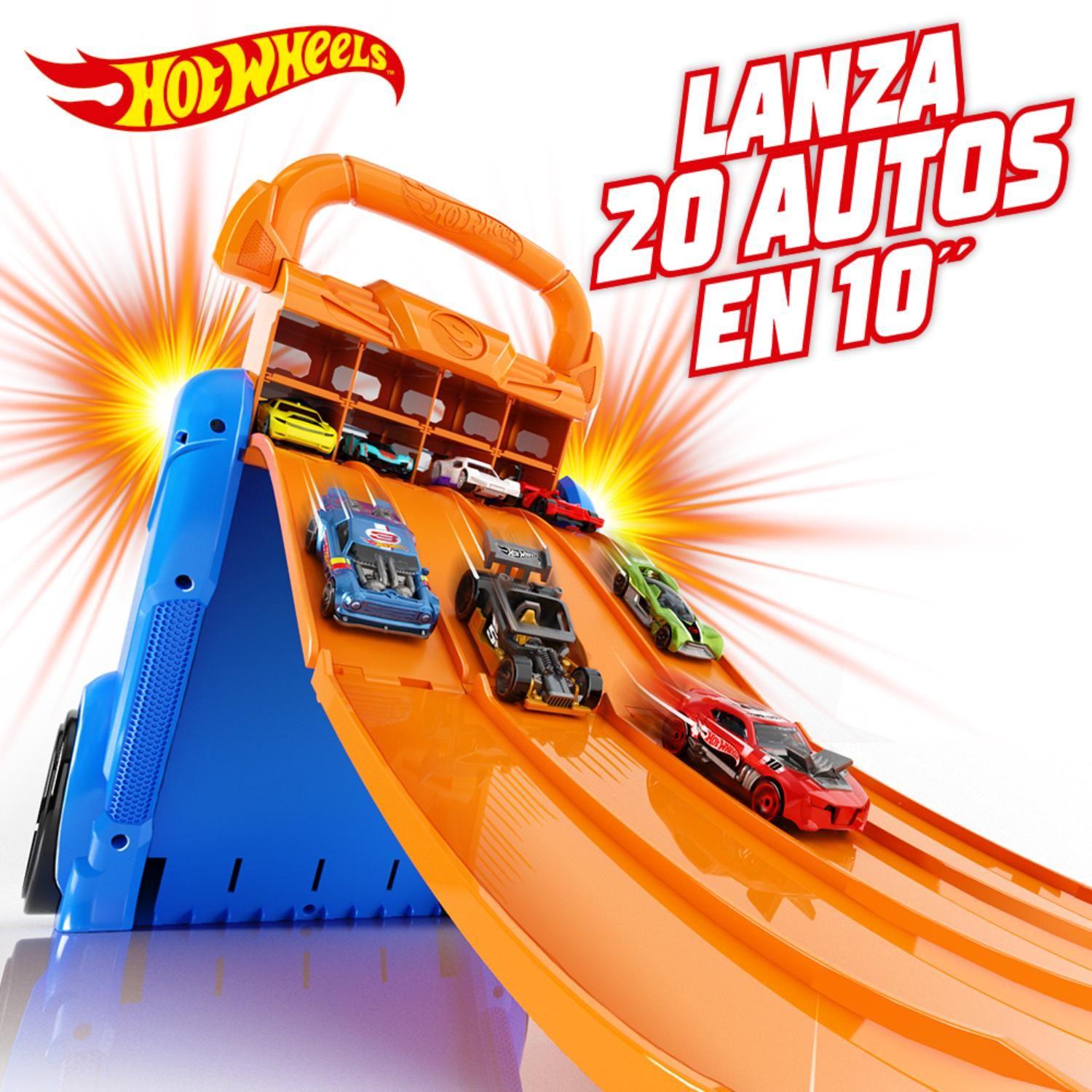 Estuche Porta Autos Hot Wheels con Lanzador Múltiple-1