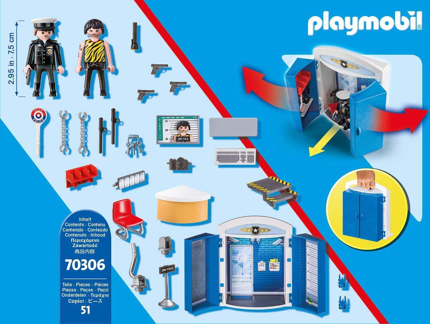 Playmobil Cofre De Juegos En La Estación De Policía 70306-3