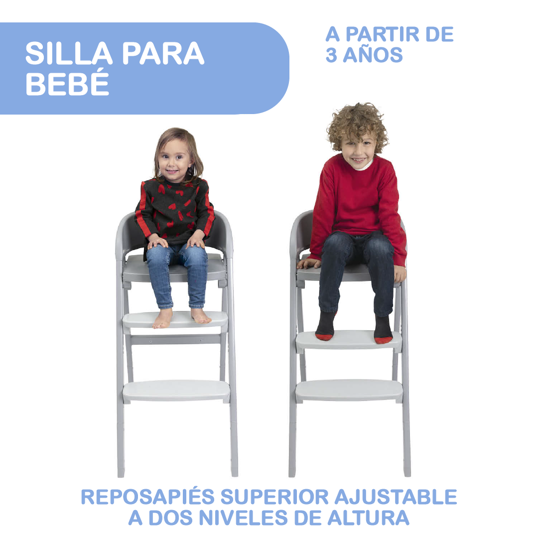 Silla de Comer Alta Crescendo UP de Chicco Black-4