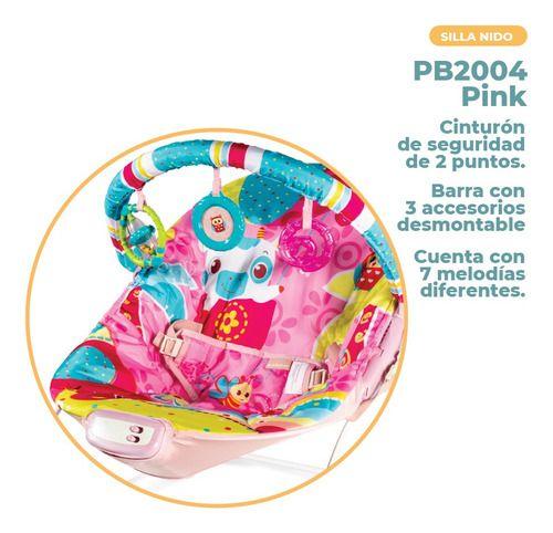 Silla Mecedora  Pikaboo Con Vibrador Y Música Selva Rosa-5
