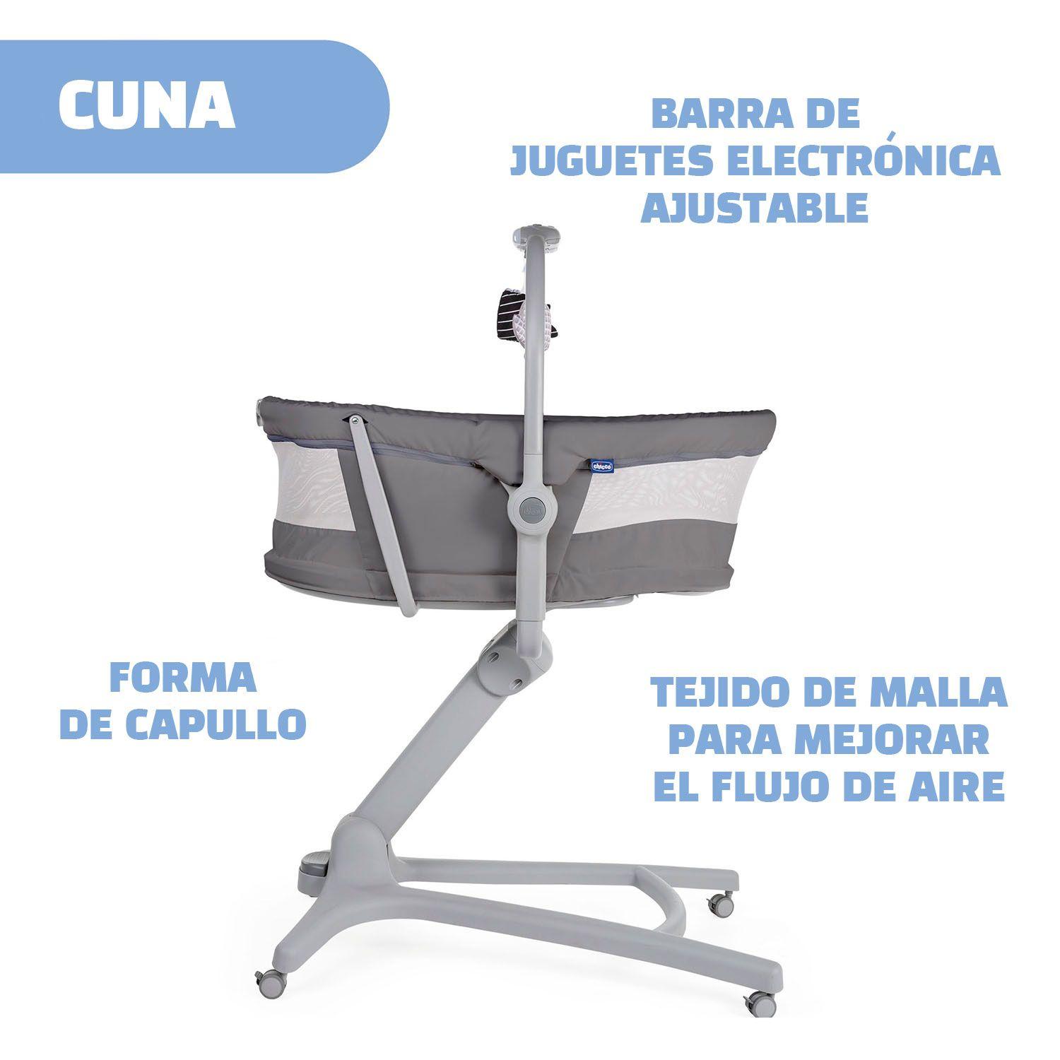 Moises con pedestal Baby Hug 4 en 1 Dark Grey-2