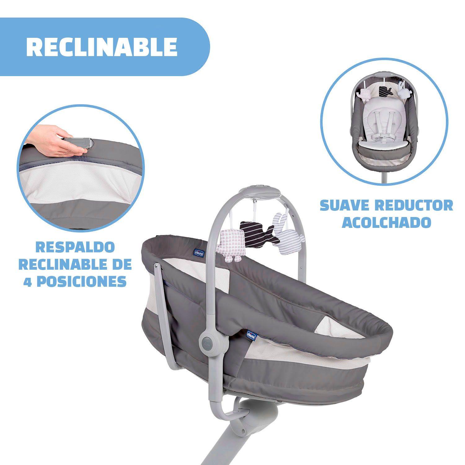 Moises con pedestal Baby Hug 4 en 1 Dark Grey-3