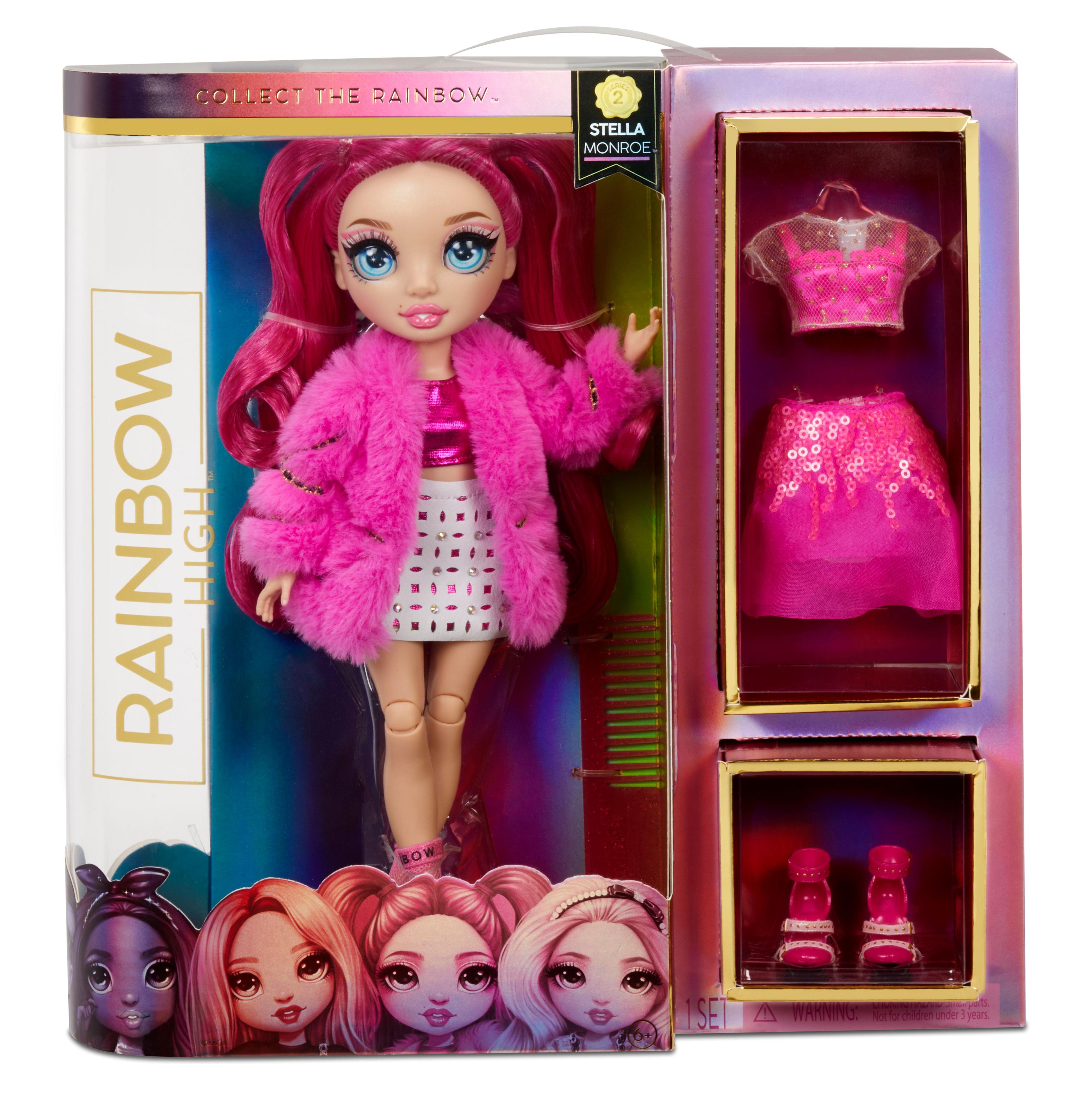 Rainbow High -Stella Monroe Muñeca En Rosa-5