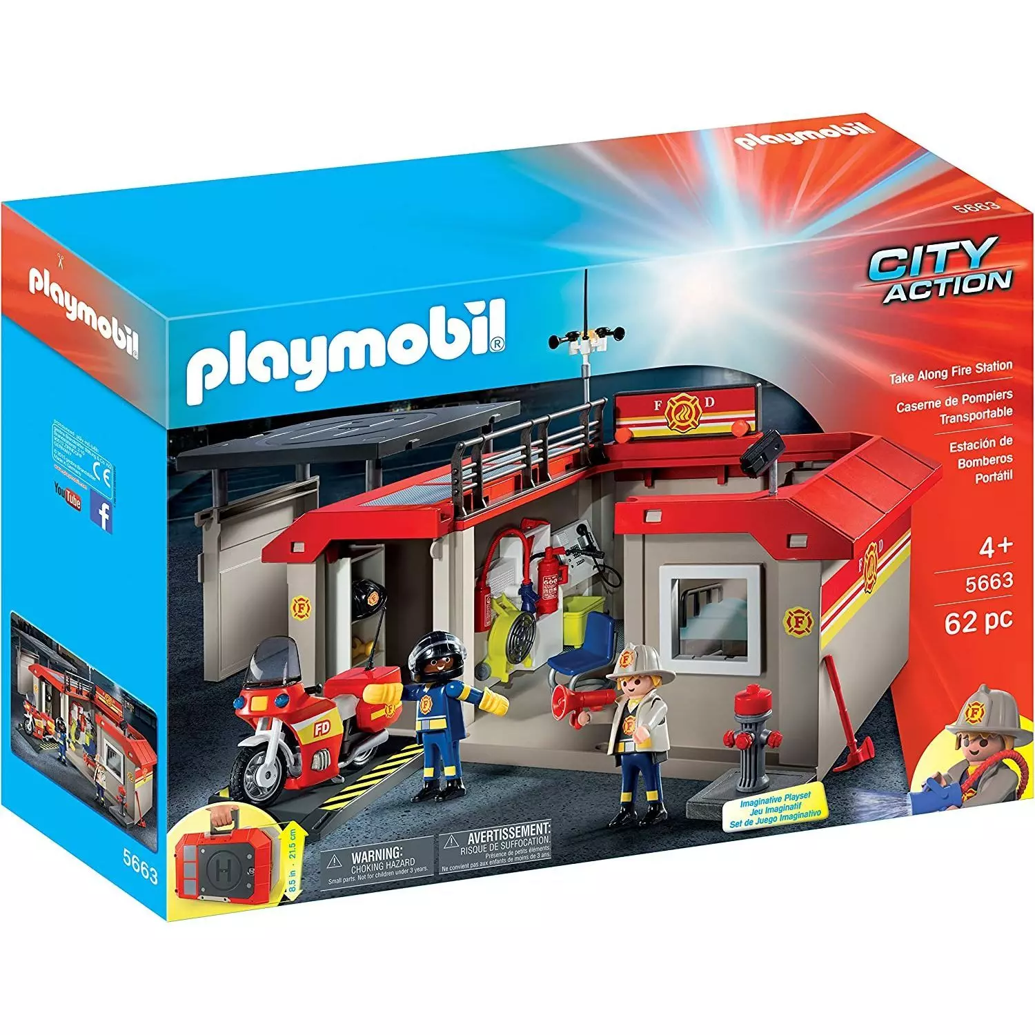 Playmobil Juego de estación de Bomberos 5663-0