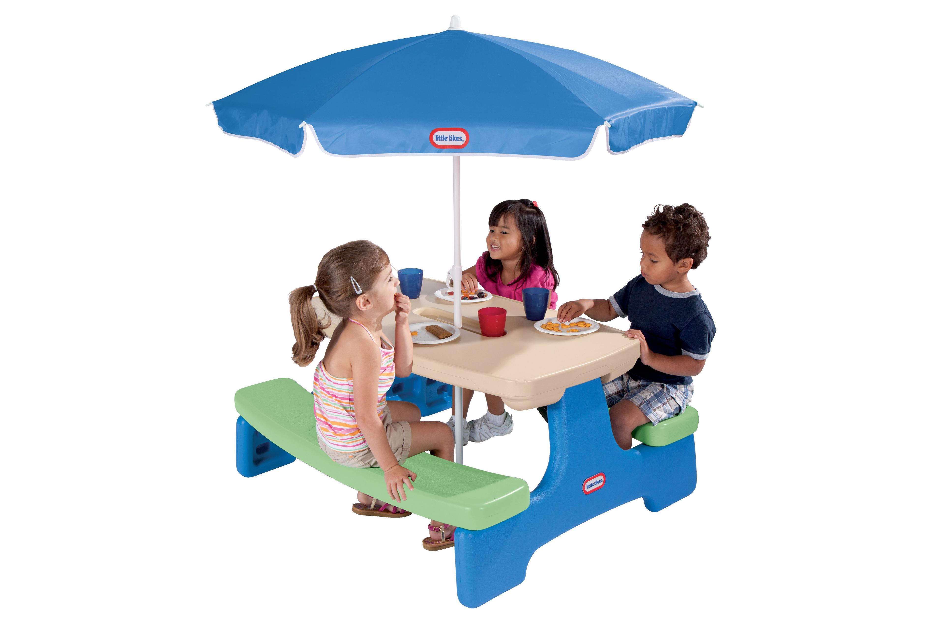Mesa De Camping Little Tikes Con Quitasol-0