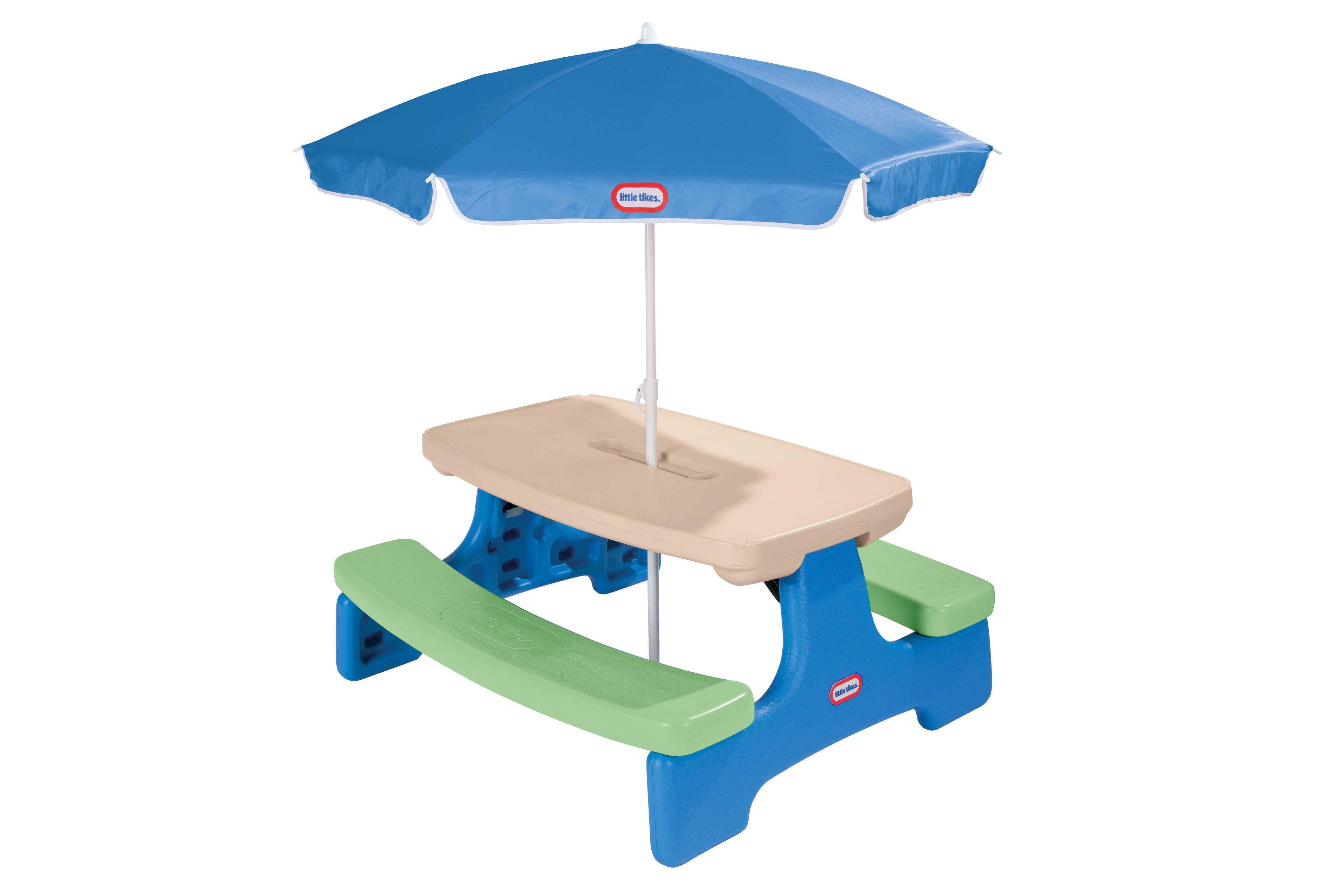 Mesa De Camping Little Tikes Con Quitasol-1