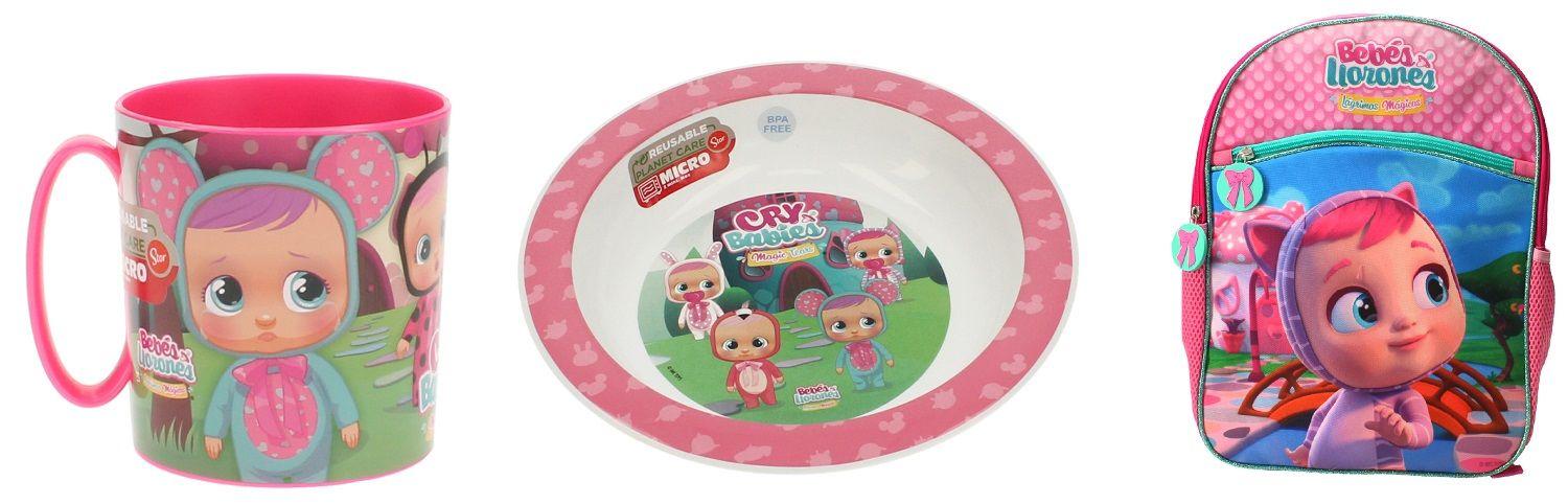 Tazon + Plato Hondo + Mochila Infantil Cry Babies-0