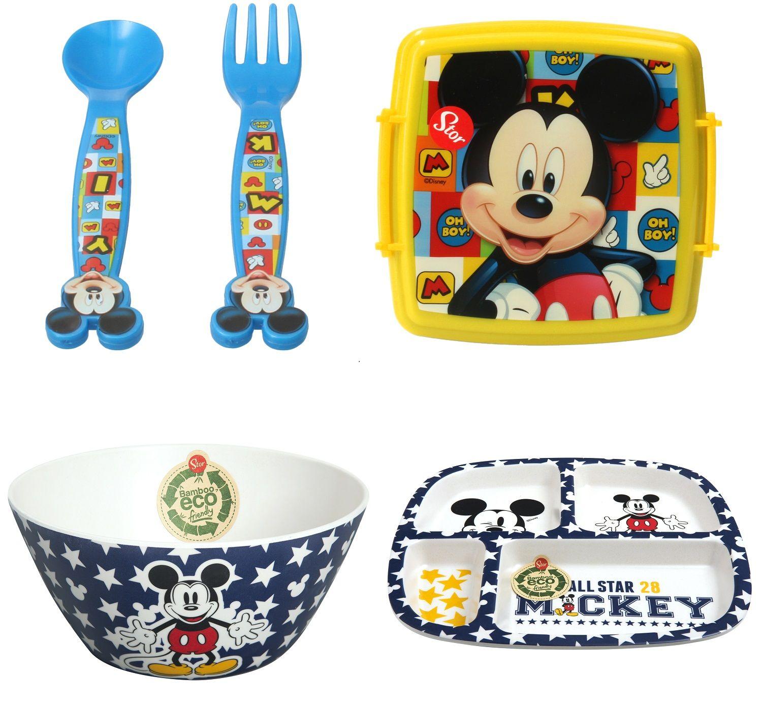 Vaso + Set Cubiertos + Portasandwich Mickey-0