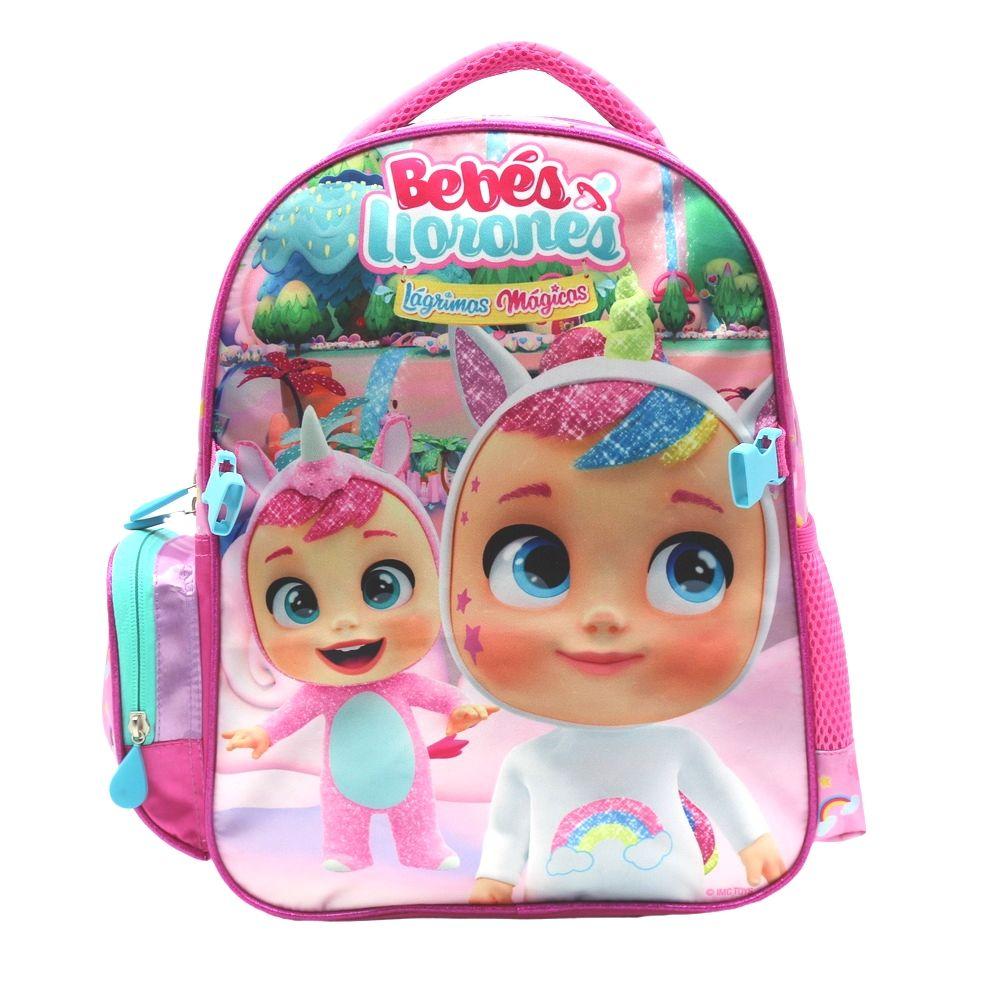 Set Mochila 14" Satin  Con Lonchera Bebes Llorones-1