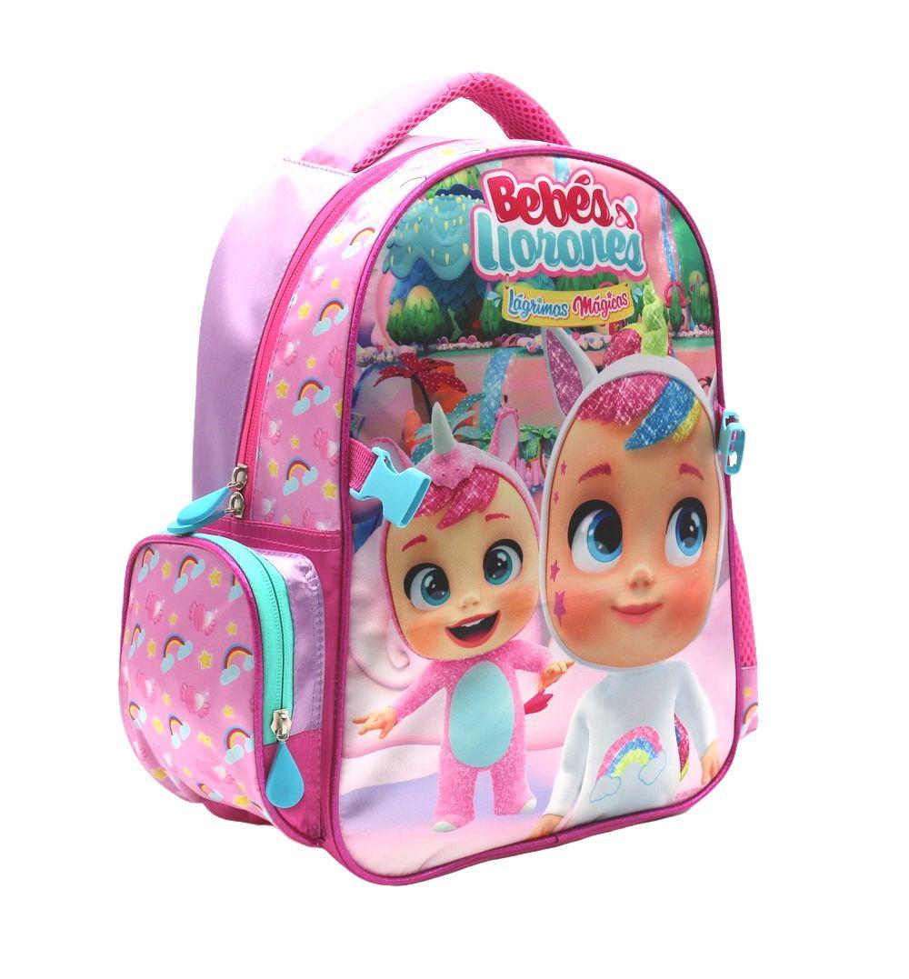 Set Mochila 14" Satin  Con Lonchera Bebes Llorones-2