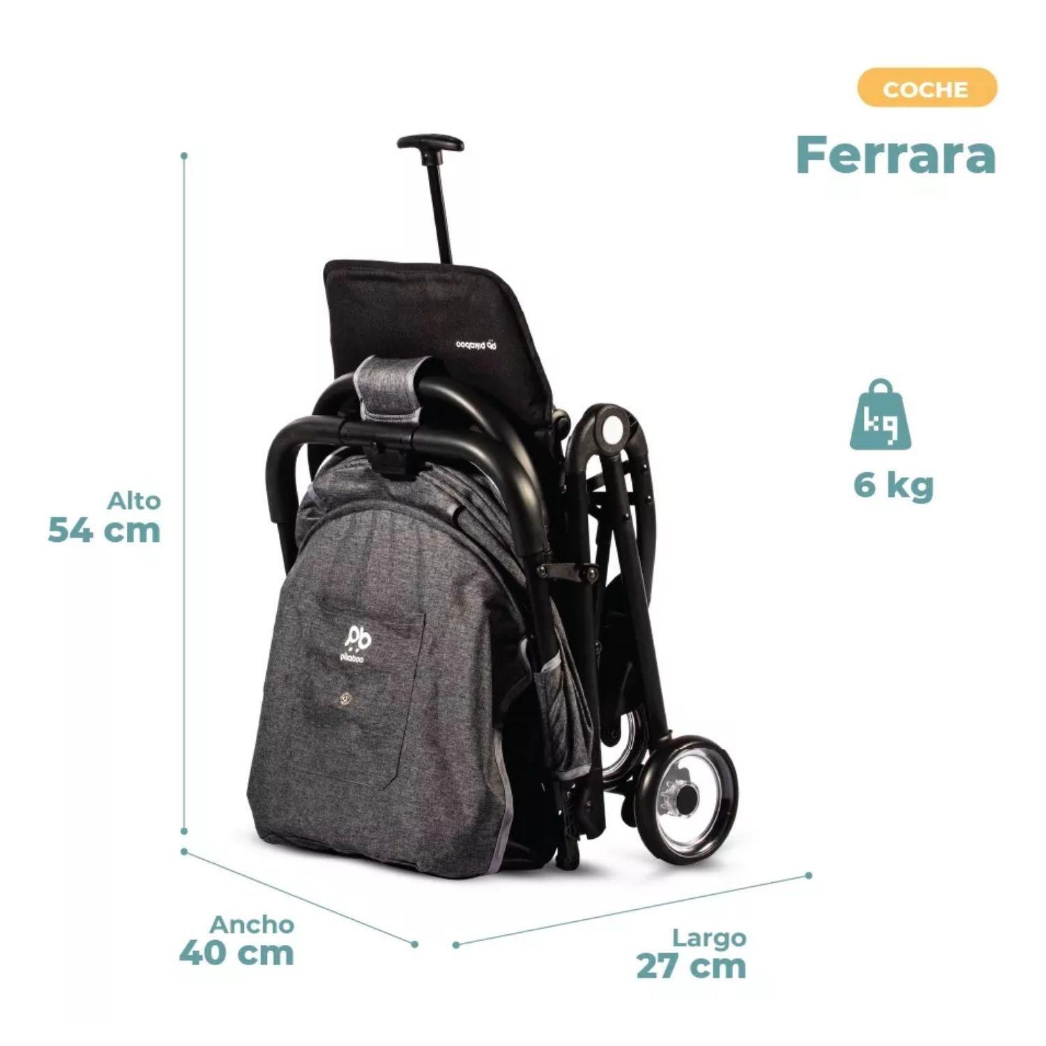Coche Compacto Pikaboo Ferrara Plus Gris-6