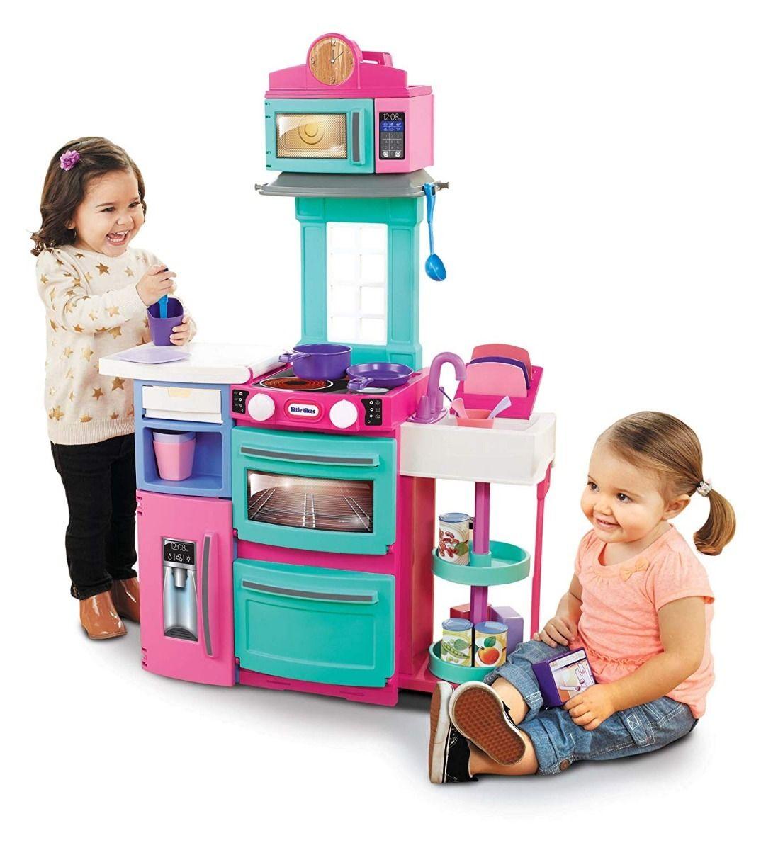 Cocina Little Tikes Cook N' Store Rosada-0