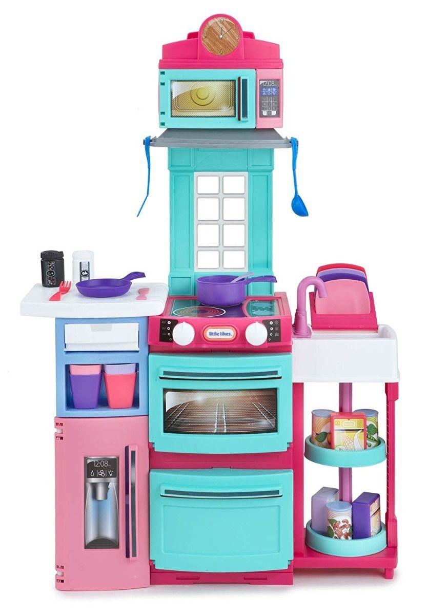 Cocina Little Tikes Cook N' Store Rosada-1