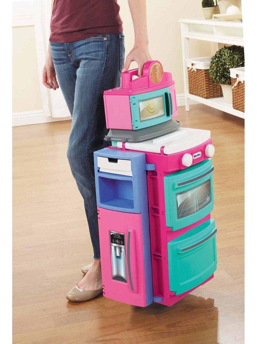 Cocina Little Tikes Cook N' Store Rosada-2