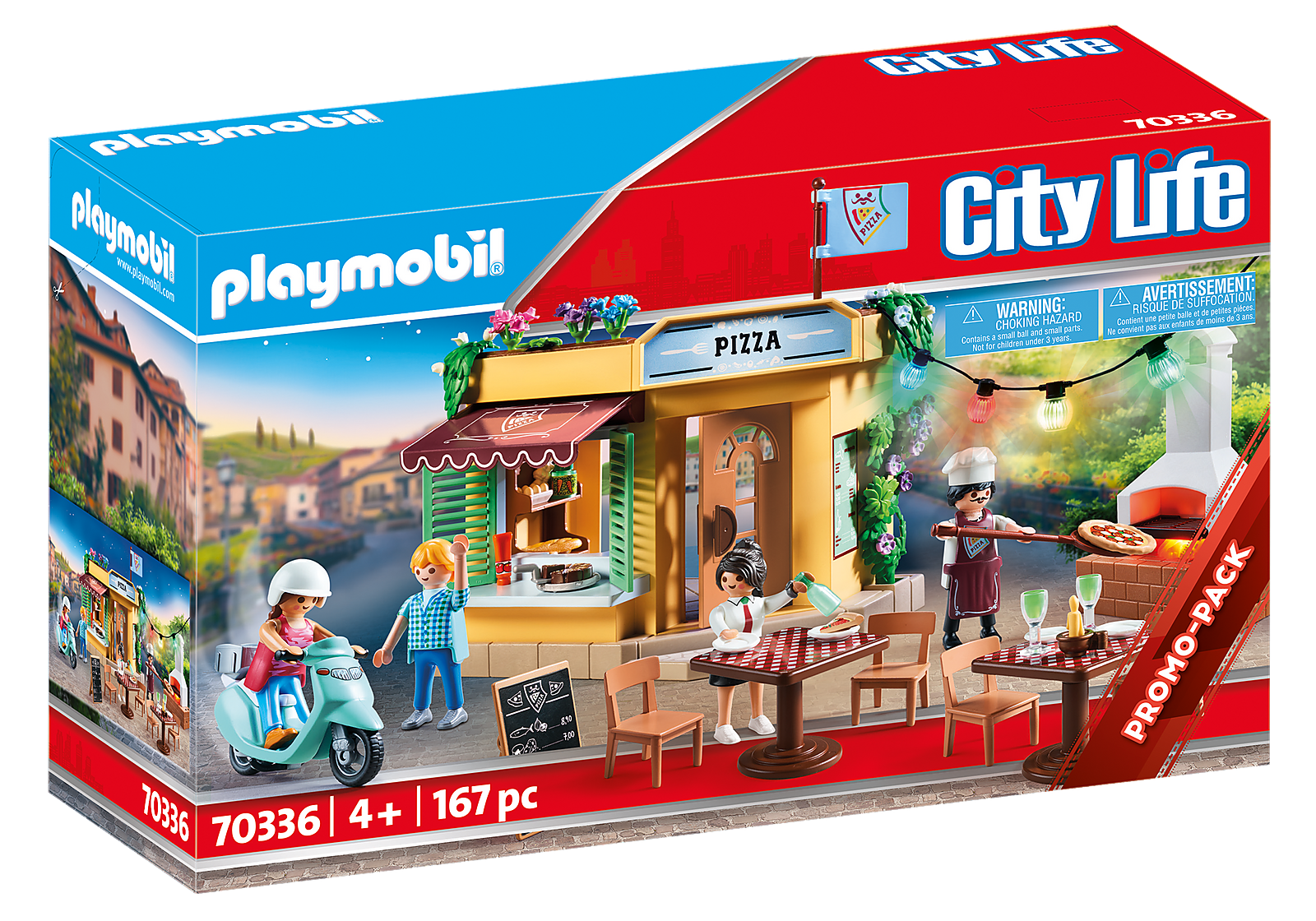 Playmobil Pizzería Con Terraza, Con Efectos De Luz 70336-0