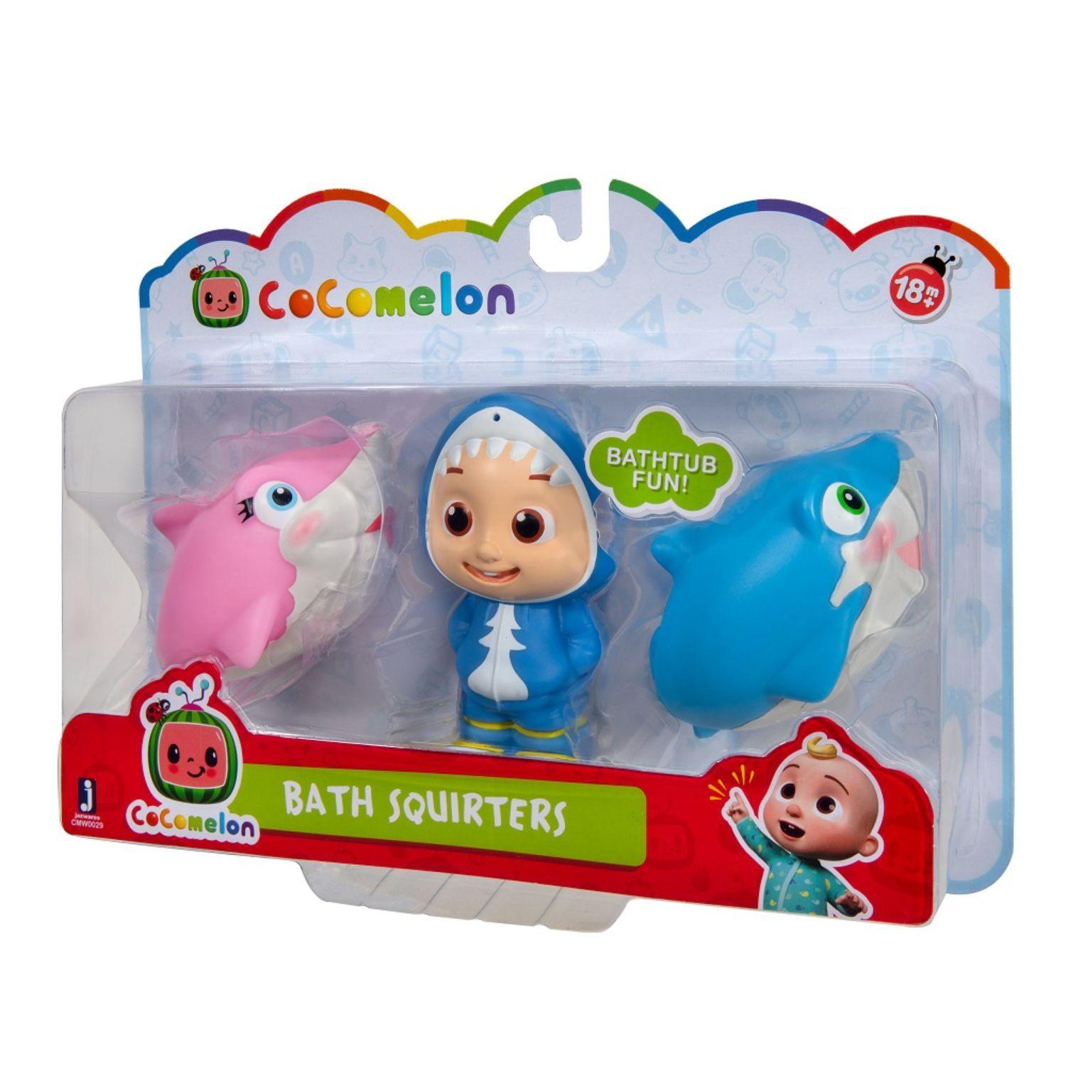 Set de 3 Figuras de Baño Cocomelon JJ, Baby y Mama Tiburón-1