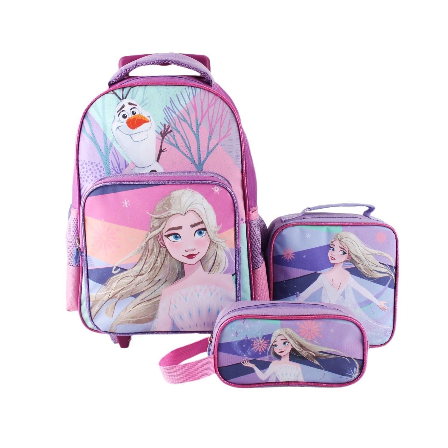 Set 3 Piezas Mochila 15" + Lonchera + Estuche Frozen-0
