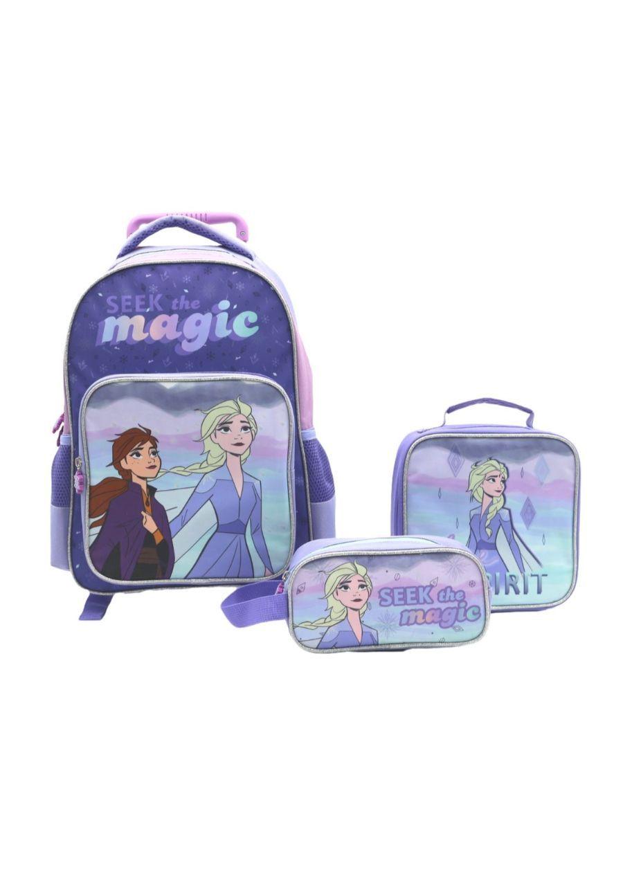 Set 3En1 Mochila Ruedas 15" Frozen-0