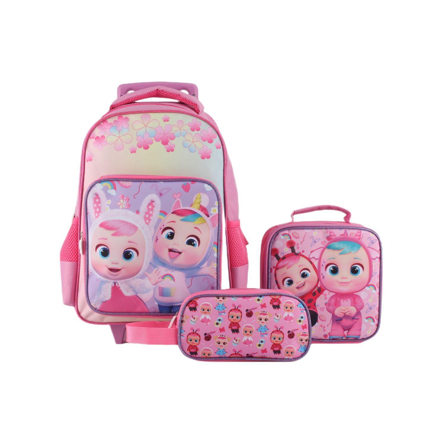 Set 3 Piezas Mochila 15" + Lonchera + Estuche Cry Babies-0