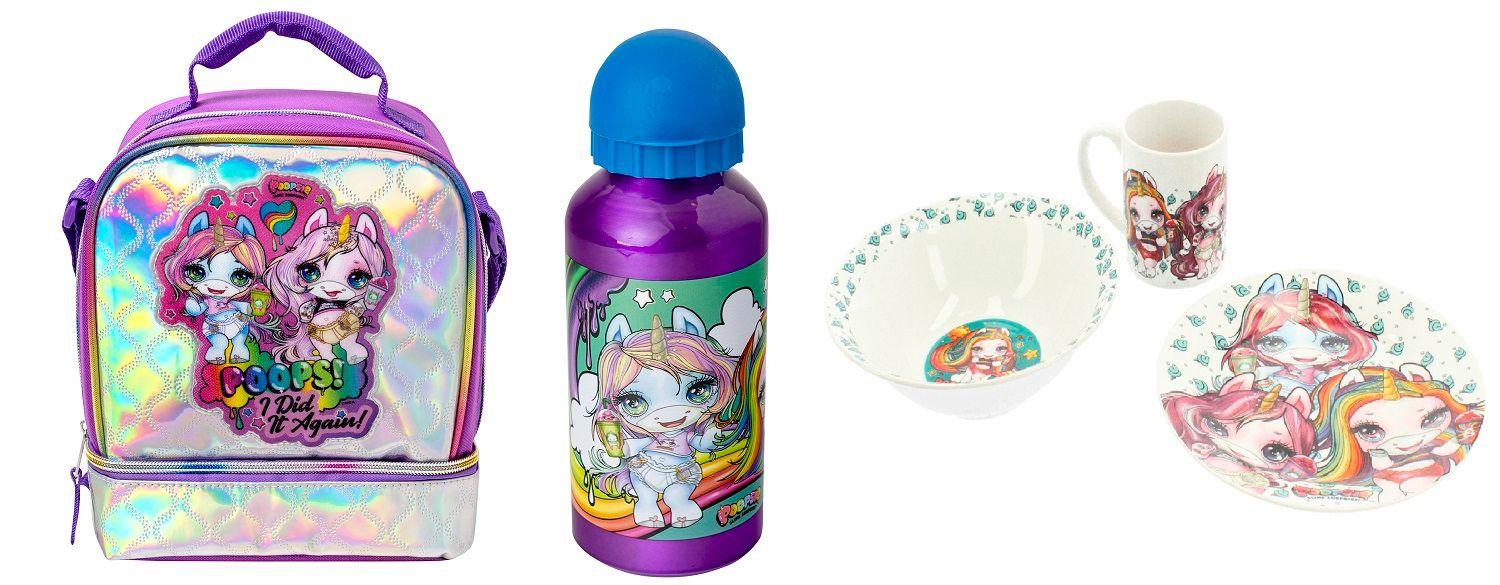 Lonchera Metalizada + Botella Aluminio + Set 3 Pieza Poopsie-0