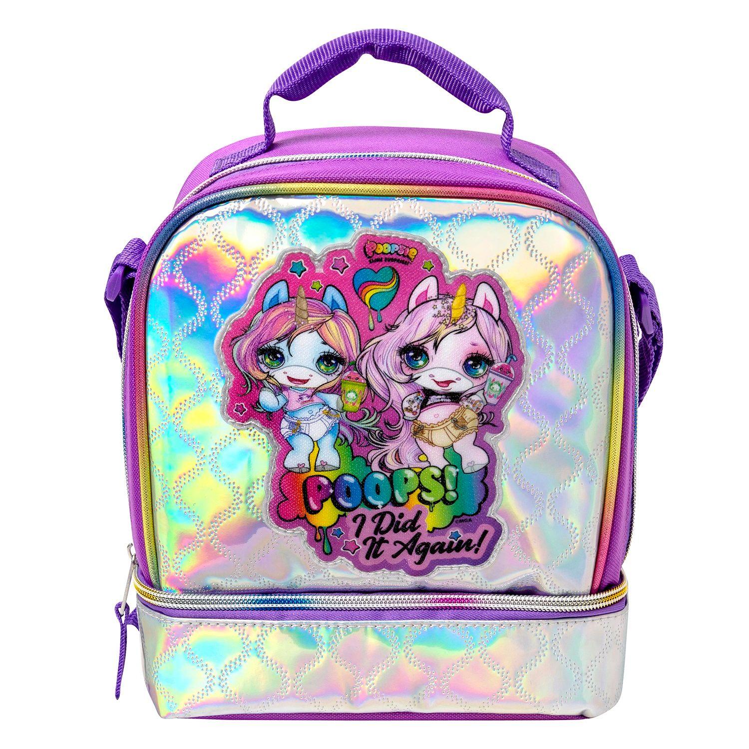 Lonchera Metalizada + Botella Aluminio + Set 3 Pieza Poopsie-1