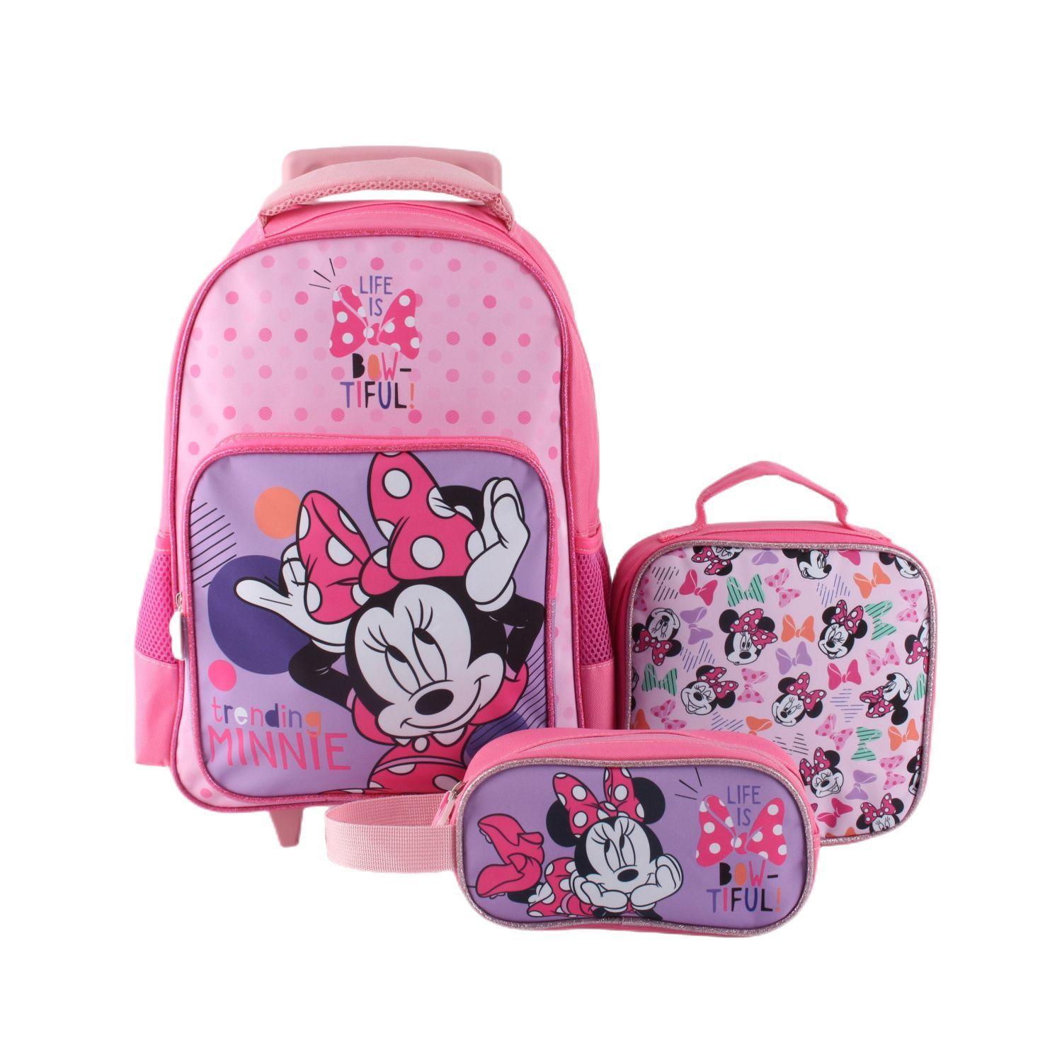 Set 3 Piezas Mochila 15" + Lonchera + Estuche Minnie-0