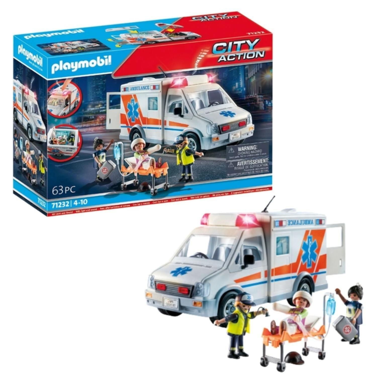 Playmobil Ambulancia con Luz y Sonido- 71232-0