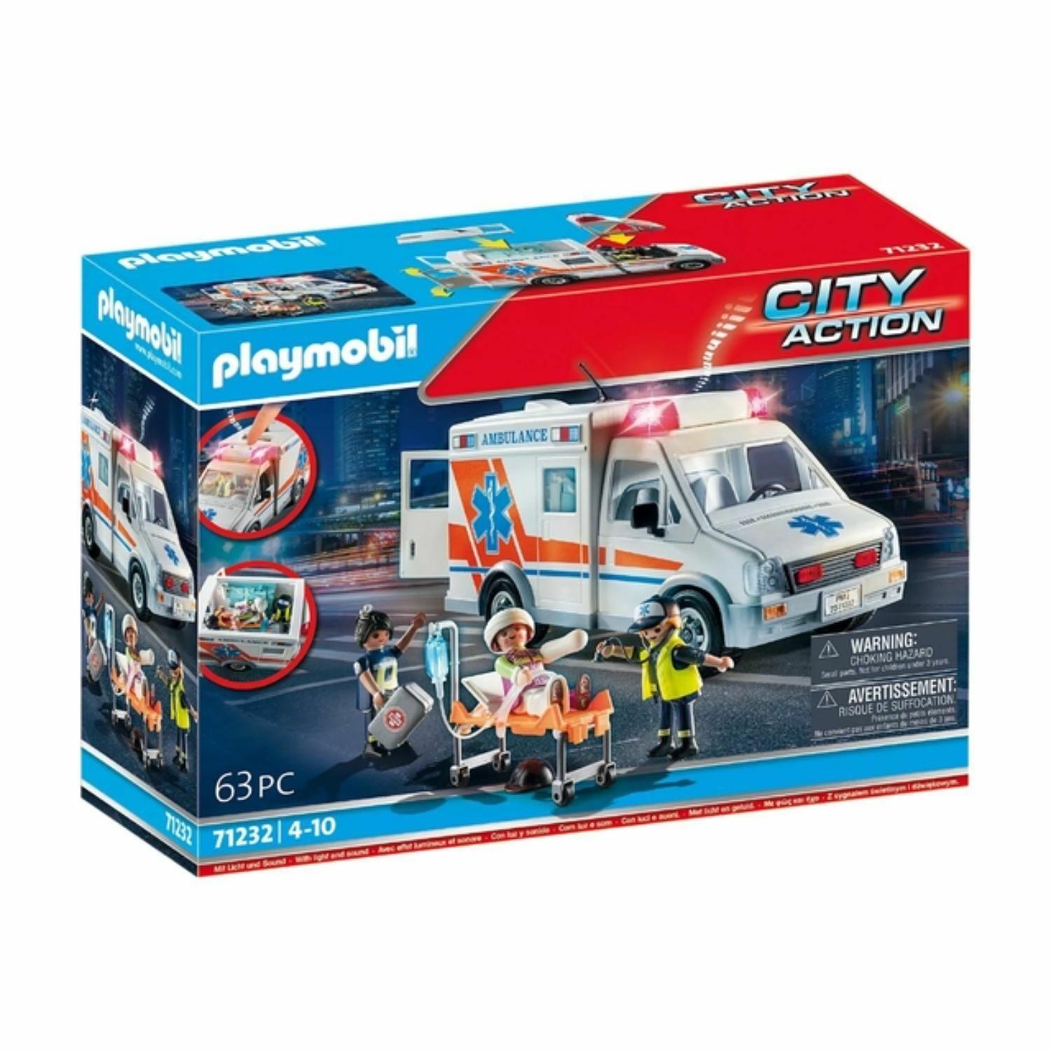 Playmobil Ambulancia con Luz y Sonido- 71232-1
