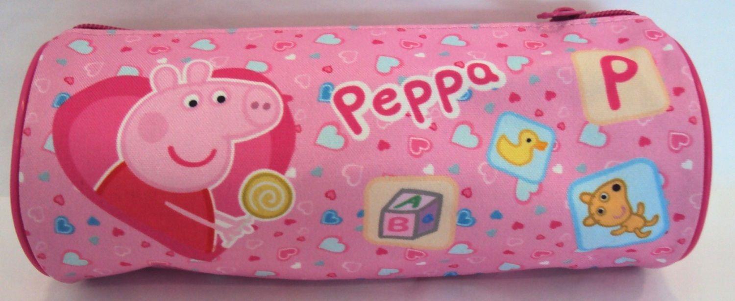 Estuche Cilindrico + Mochila C/Ruedas Eco-14 Peppa Pig-3
