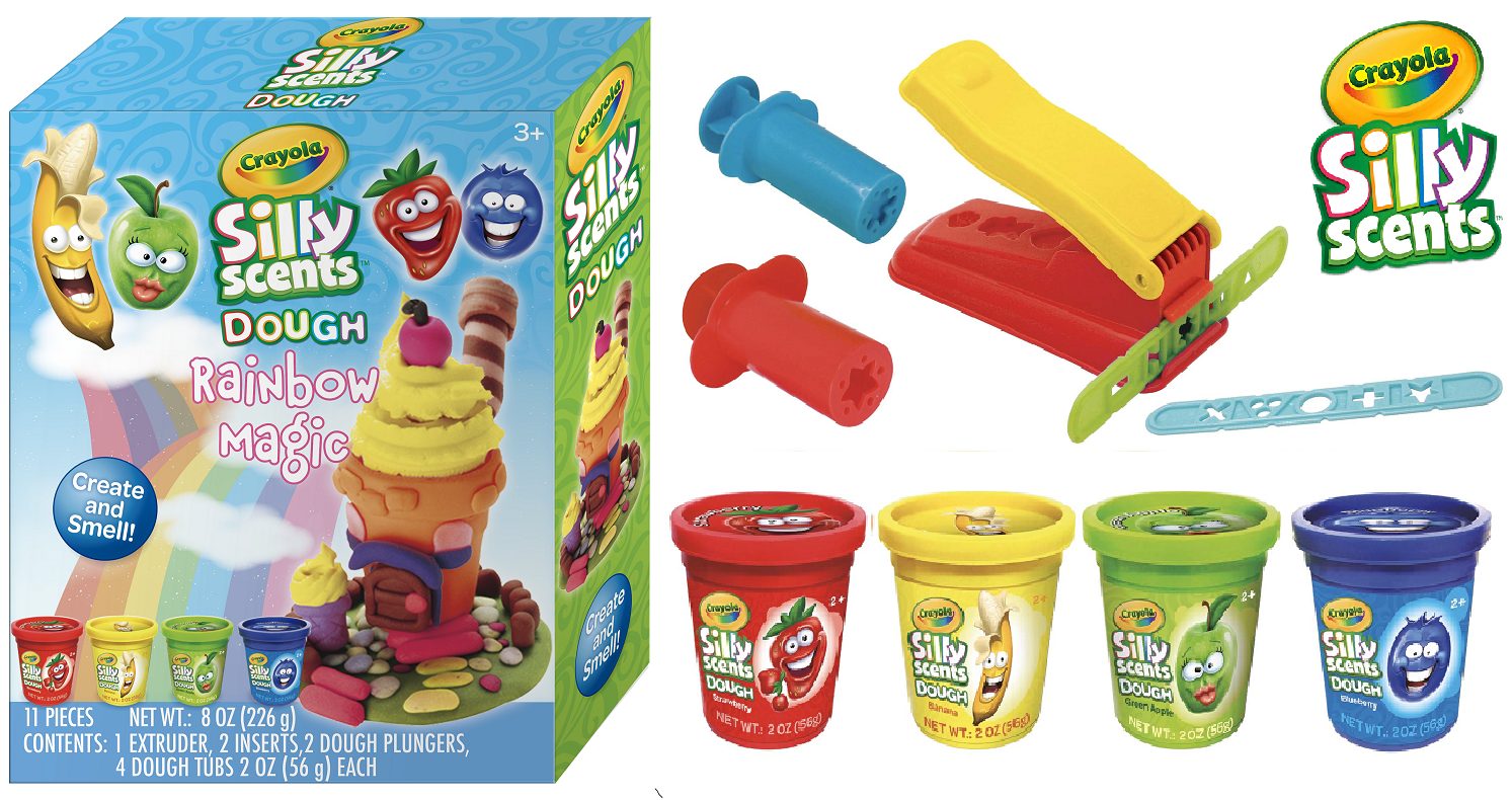 Crayola Silly Scents, Rainbow Magic - 4 Masas Perfumadas-0