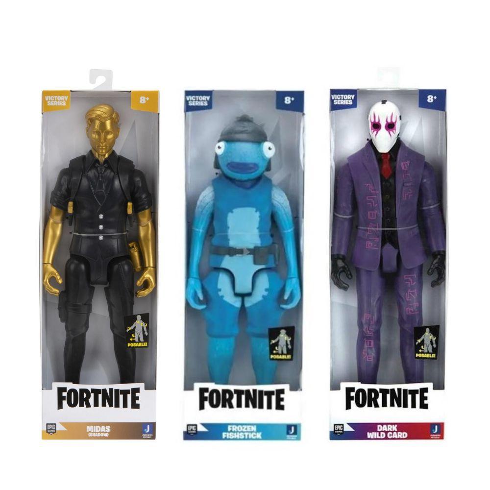 Pack de 3 Fortnite Victory Series  Midas+  Frozen Fishstick + Comodin-0