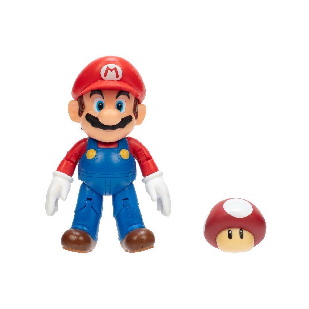 Figura de Mario con Super Champiñon 4" Super Mario-1