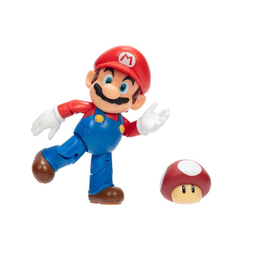 Figura de Mario con Super Champiñon 4" Super Mario-2