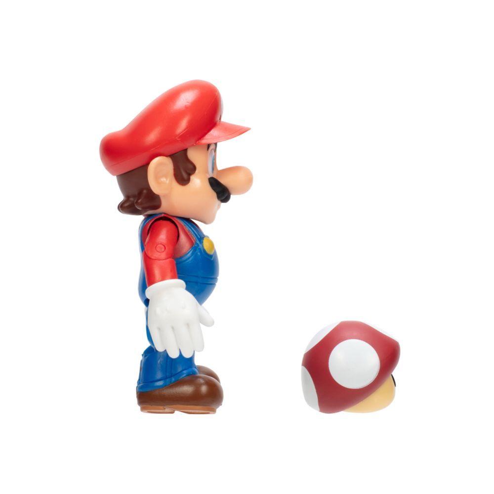 Figura de Mario con Super Champiñon 4" Super Mario-4