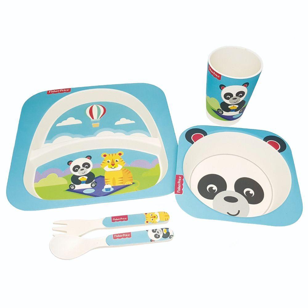 Set de Alimentación de Bambú Fisher Price 5 Piezas Panda-1