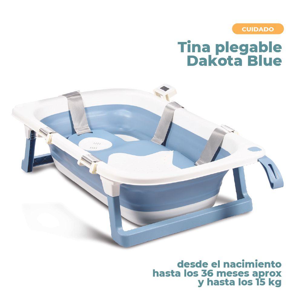 Tina de Baño Plegable para Bebes de Pikaboo Dakota Azul-1
