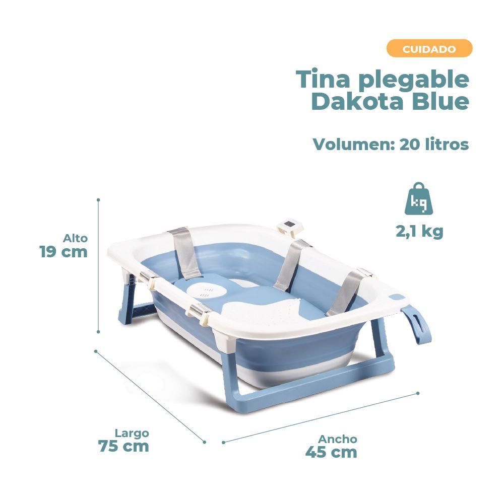 Tina de Baño Plegable para Bebes de Pikaboo Dakota Azul-2