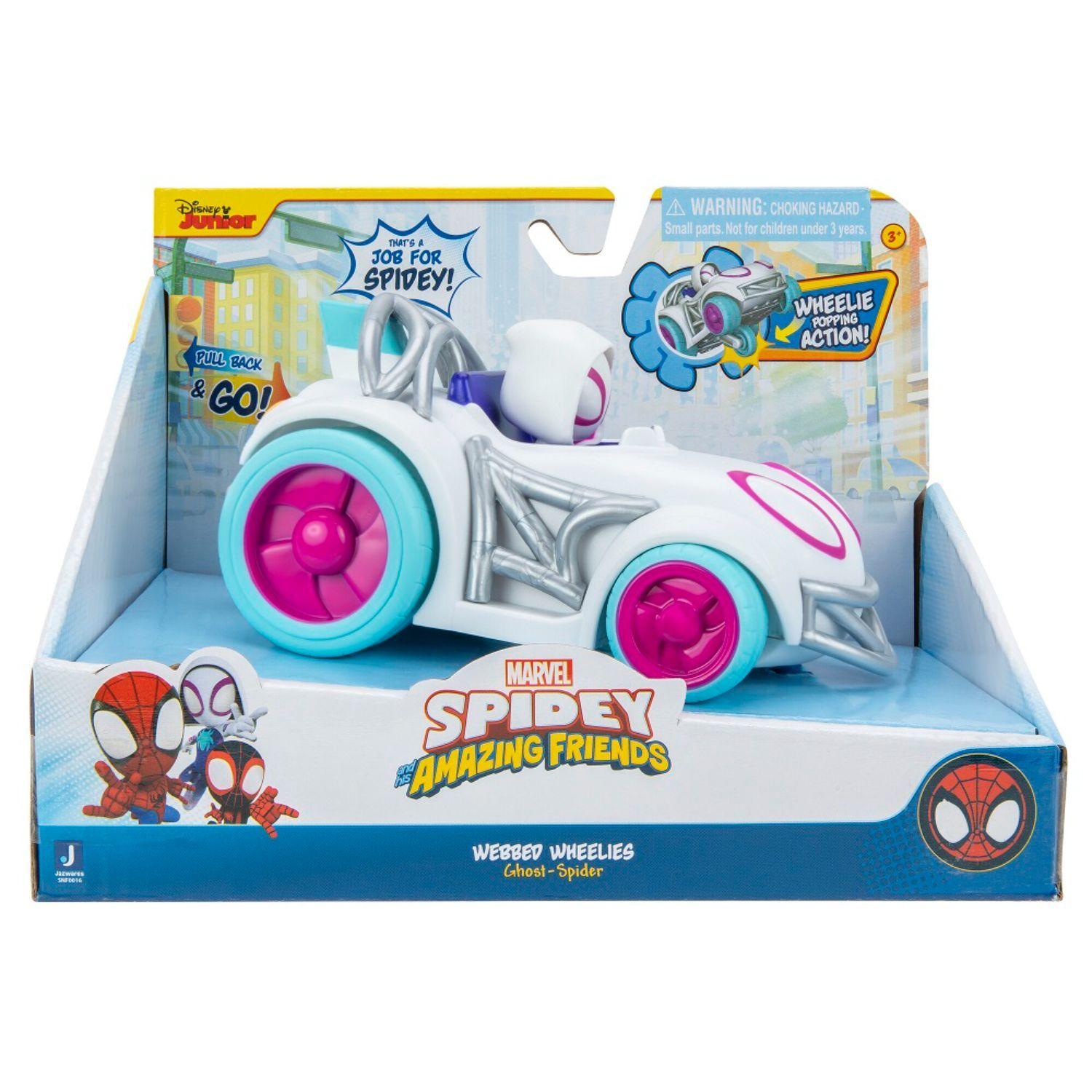 Marvel Spidey - Figura Ghost-Spider Vehículo con ruedas-0