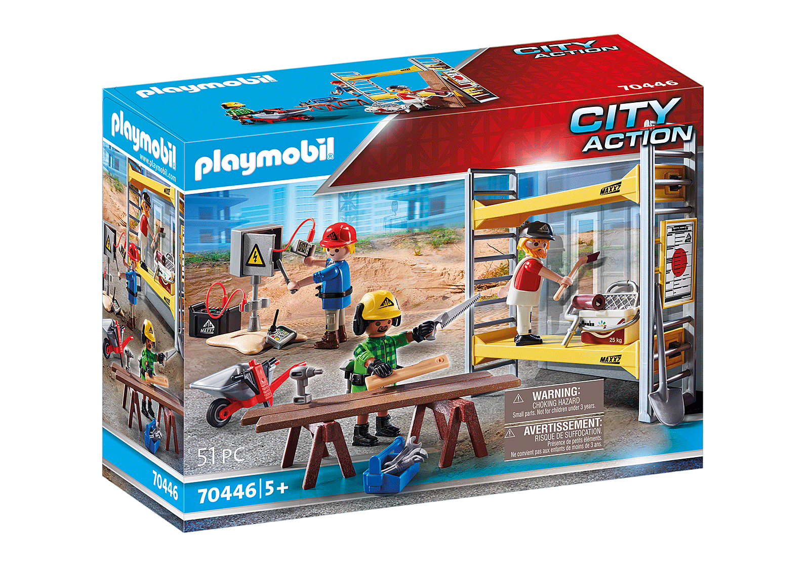 Playmobil Andamio Con Trabajadores 70446-0