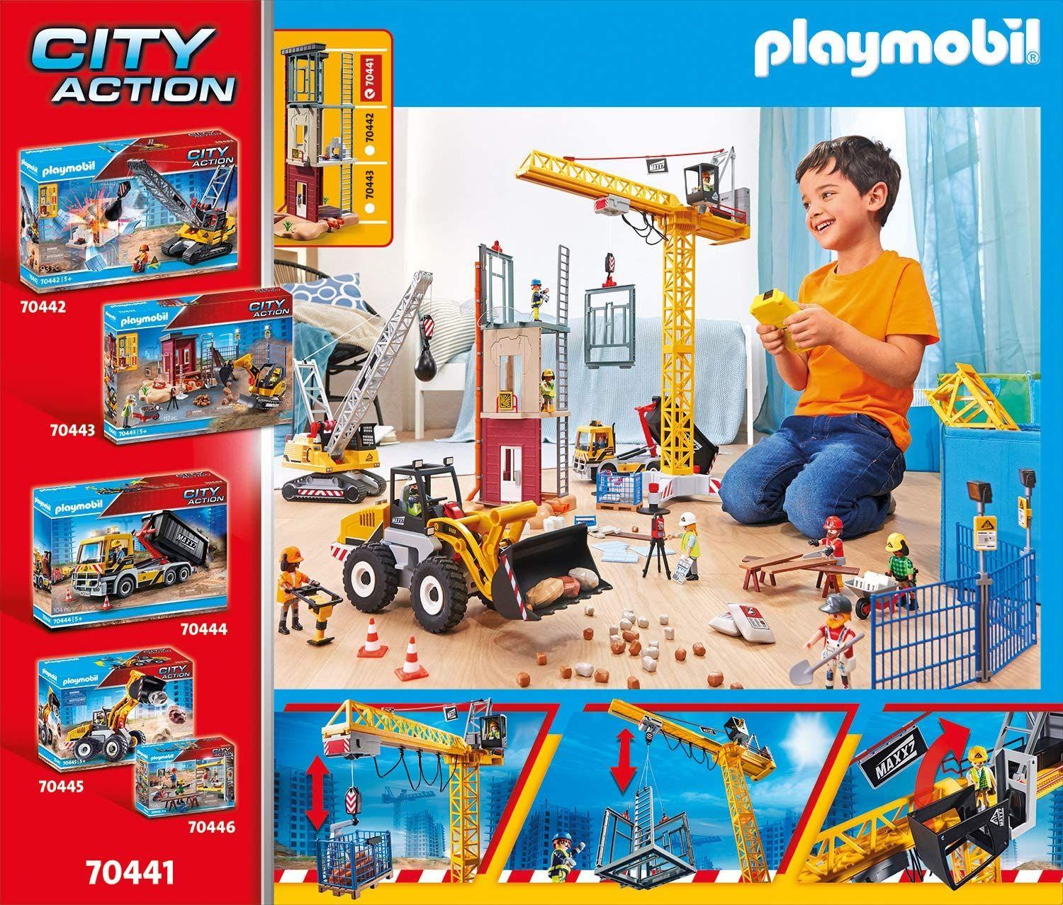 Playmobil Grúa Radiocontrol C/Sección De Construcción 70441-2