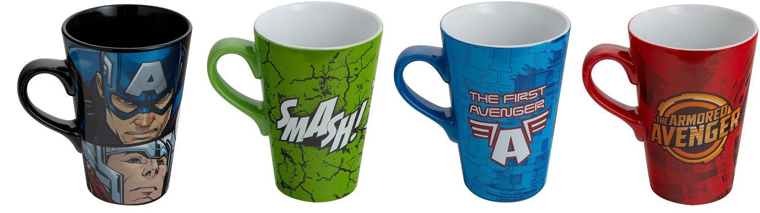 Tazon Ceramica Largo Marvel 4 Diseños Avengers-0