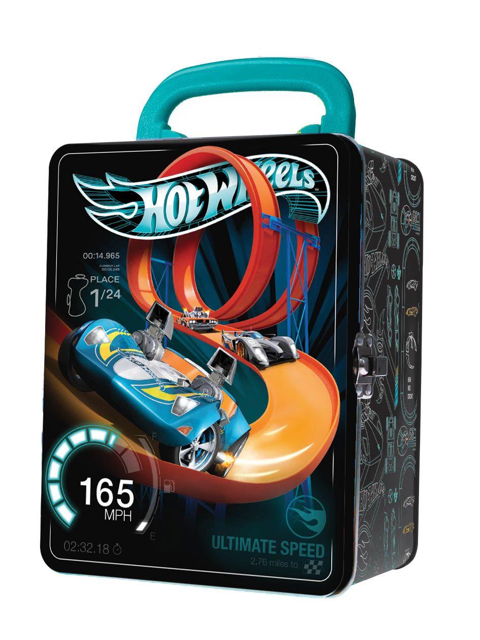 Caja Metalica Portautos Hotwheels Ultimate Speed-0