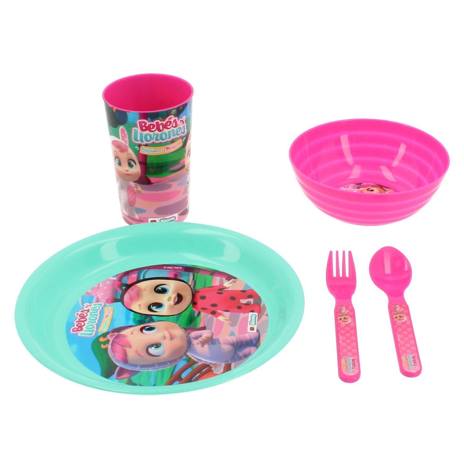 Tazon + Set Vajilleria + Lonchera Infantil 3D Lady/Dotty-2