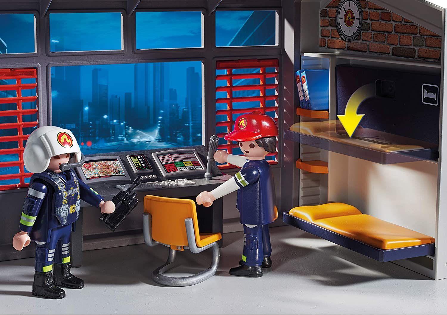 Playmobil Cuartel De Bomberos Con Sonido 9462-4