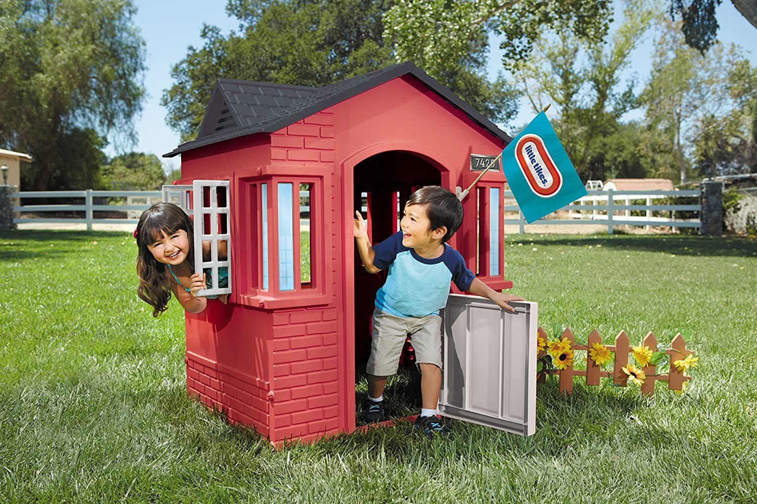 Casa Little Tikes Para Jardín Roja-1