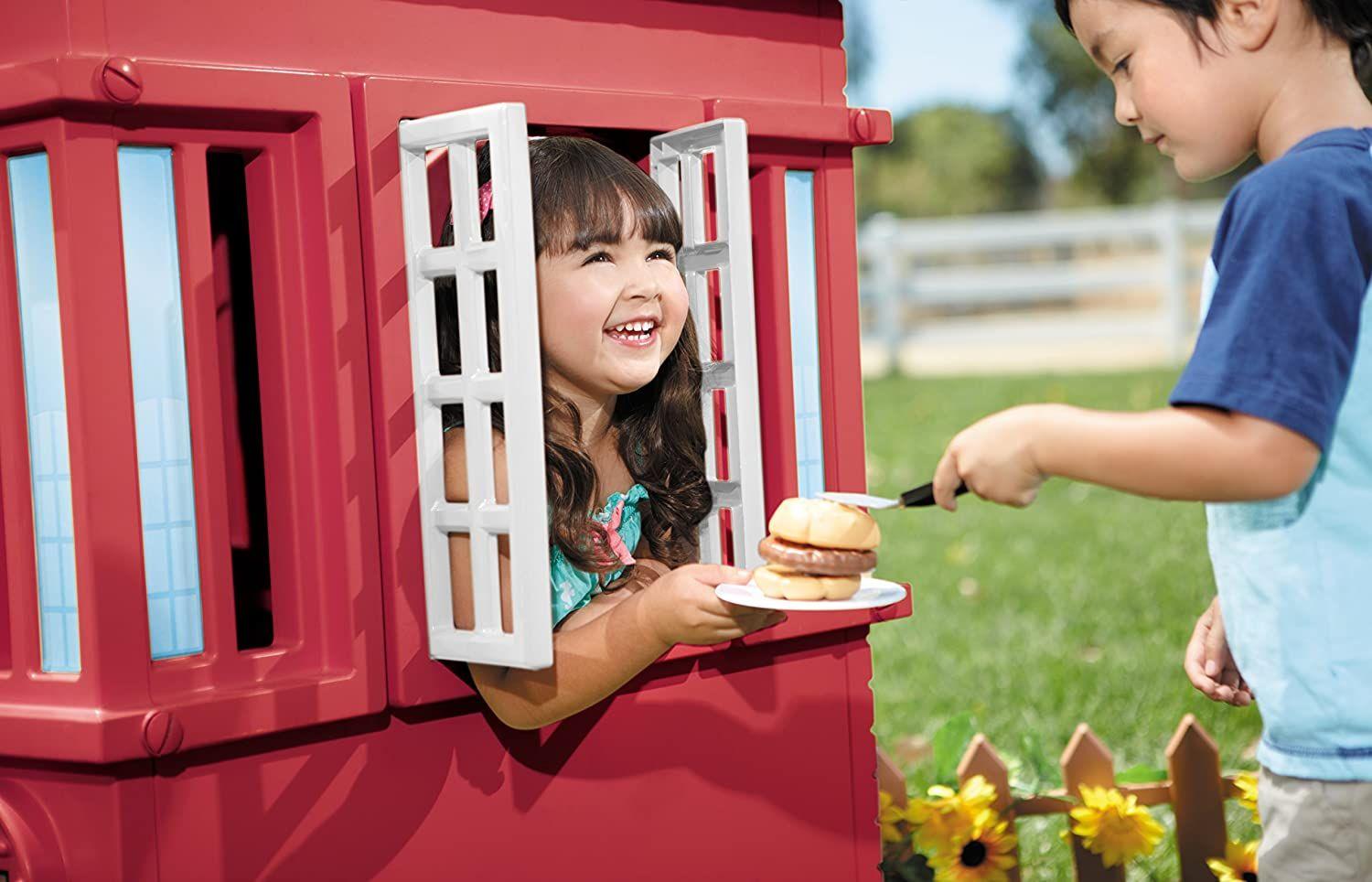 Casa Little Tikes Para Jardín Roja-3